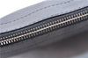 Authentic BALENCIAGA Navy Clip L Clutch Bag Purse Leather 373840 Black 4890E