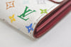 Auth Louis Vuitton Monogram Multicolor Portefeuille Sarah Wallet M93745 LV 4890I