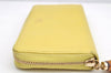 Authentic GUCCI Bamboo Tassel Long Wallet Purse Leather 307984 Yellow 4891I