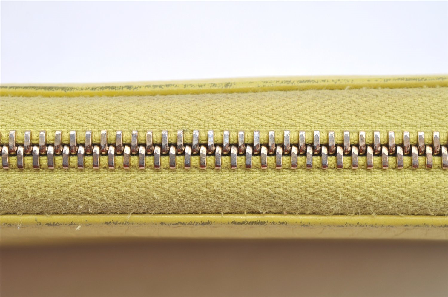 Authentic GUCCI Bamboo Tassel Long Wallet Purse Leather 307984 Yellow 4891I