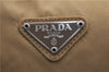 Authentic PRADA Nylon Leather Shoulder Cross Body Bag Purse Beige 4892D