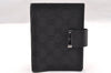 Authentic GUCCI Agenda Notebook Cover Purse GG Canvas Leather 115240 Black 4892I