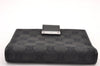 Authentic GUCCI Agenda Notebook Cover Purse GG Canvas Leather 115240 Black 4892I