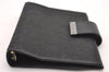 Authentic GUCCI Agenda Notebook Cover Purse GG Canvas Leather 115240 Black 4892I
