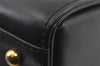 Authentic GIVENCHY Vintage Leather Hand Bag Purse Black 4893I