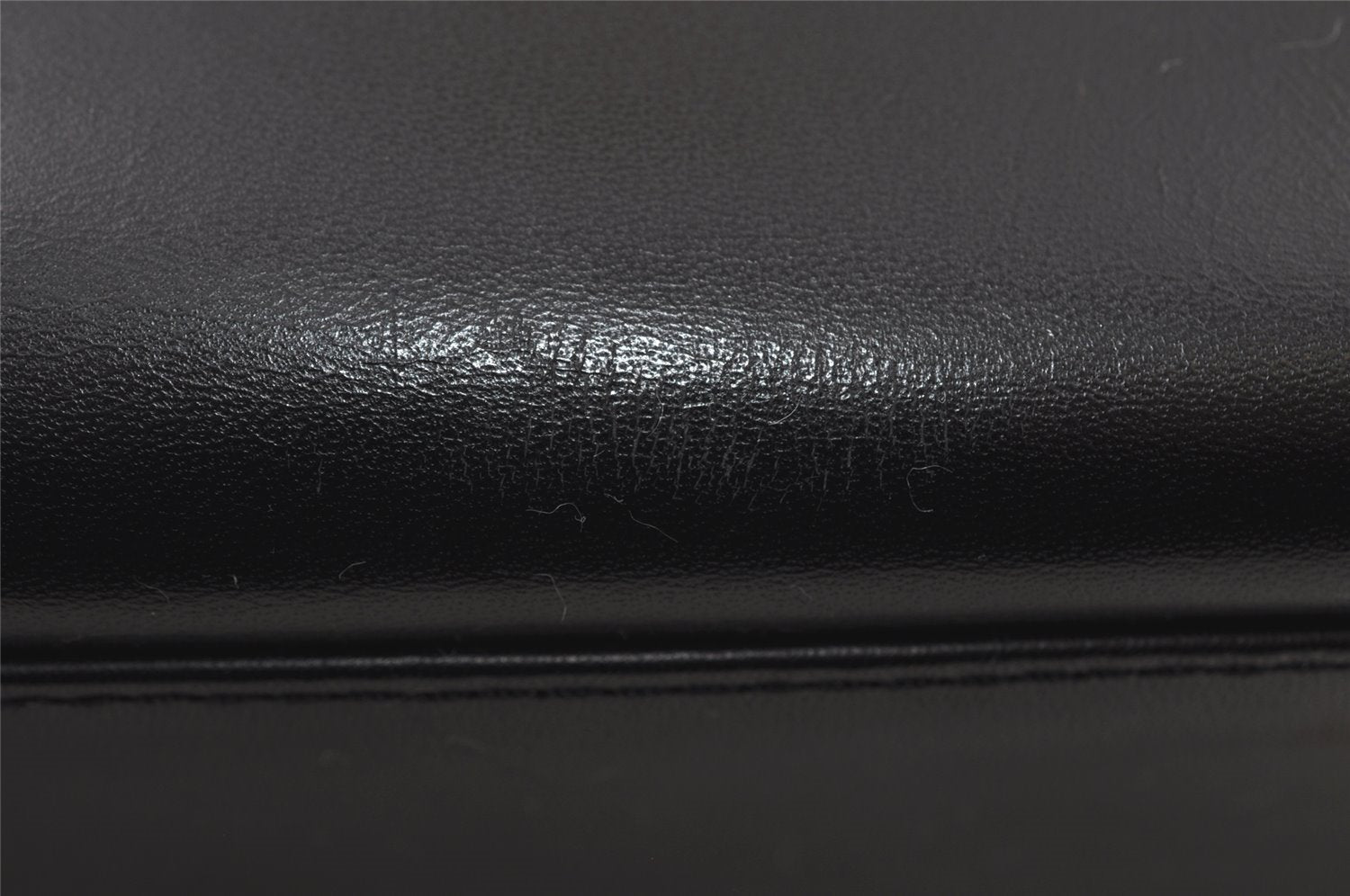 Authentic GIVENCHY Vintage Leather Hand Bag Purse Black 4893I