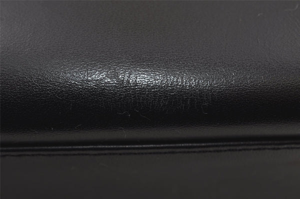Authentic GIVENCHY Vintage Leather Hand Bag Purse Black 4893I