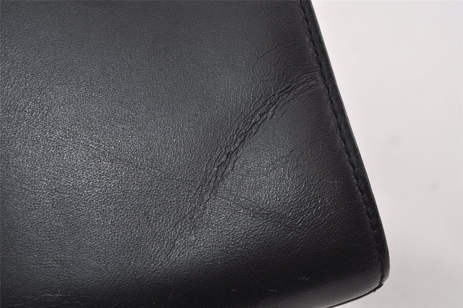 Authentic GIVENCHY Vintage Leather Hand Bag Purse Black 4893I