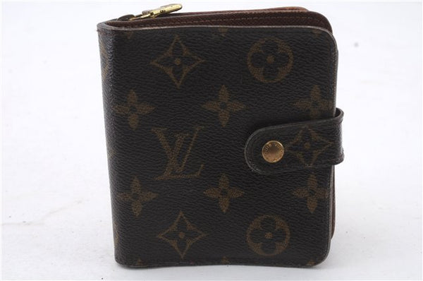 Authentic LOUIS VUITTON Monogram Compact Zip Bifold Wallet M61667 LV 4894C