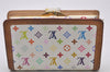 Auth Louis Vuitton Monogram Multicolor Portefeuile Viennois Wallet White 4894I