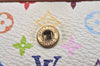 Auth Louis Vuitton Monogram Multicolor Portefeuile Viennois Wallet White 4894I