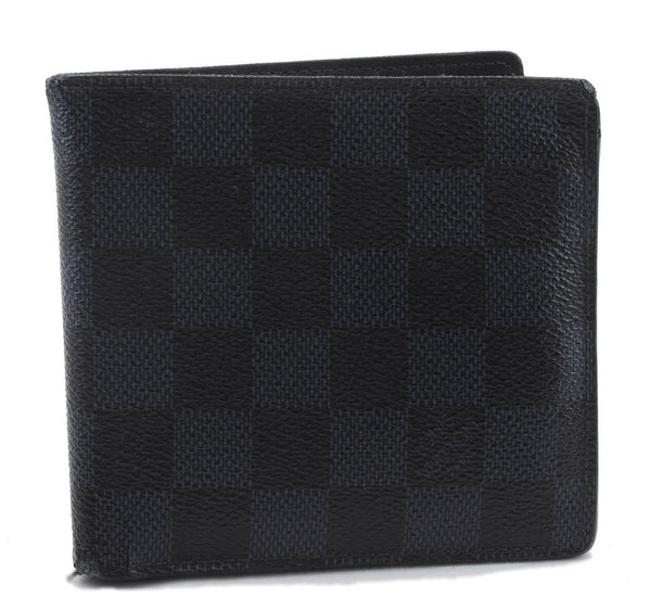 Auth LOUIS VUITTON Damier Cobalt Portefeuille Marco N63213 Bifold Wallet 4895C