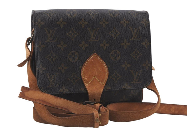 Auth Louis Vuitton Monogram Cartouchiere MM Shoulder Cross Bag M51253 Junk 4895D