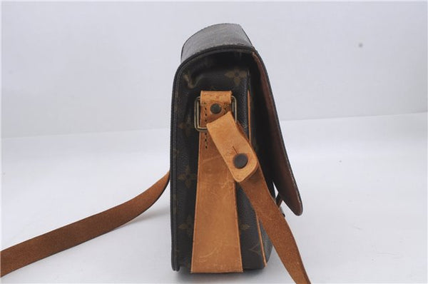 Auth Louis Vuitton Monogram Cartouchiere MM Shoulder Cross Bag M51253 Junk 4895D