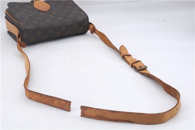 Auth Louis Vuitton Monogram Cartouchiere MM Shoulder Cross Bag M51253 Junk 4895D