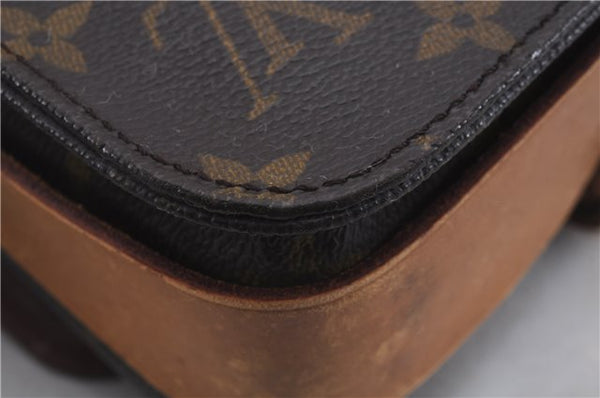 Auth Louis Vuitton Monogram Cartouchiere MM Shoulder Cross Bag M51253 Junk 4895D