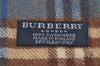 Authentic BURBERRY Vintage Check Cashmere Winter Scarf Stole Blue 4895I