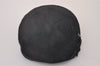 Authentic PRADA Vintage Cap Hat Unborn Calf Leather Size M Black 4896I