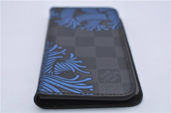 Auth LOUIS VUITTON Damier Graphite Christopher Nemeth N63296 Iphone 7 Case 4898C