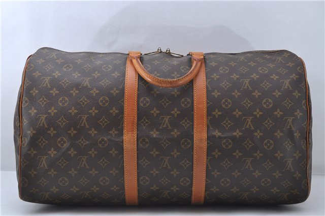 Authentic Louis Vuitton Monogram Keepall 55 Boston Bag M41424 LV 4899D