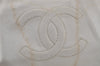 Authentic CHANEL Lamb Skin Vintage Chain Shoulder Tote Bag White CC 4900I