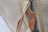 Authentic CHANEL Lamb Skin Vintage Chain Shoulder Tote Bag White CC 4900I