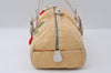 Authentic Christian Dior Shoulder Hand Bag Flower Straw Leather Beige CD 4901I