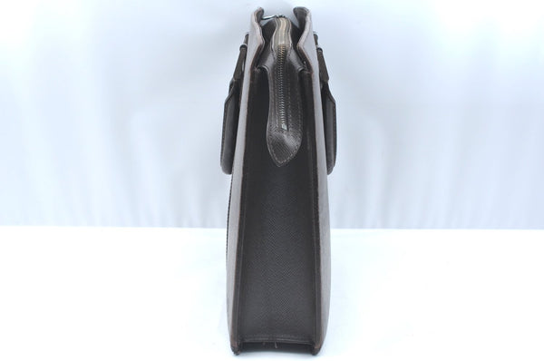 Auth Louis Vuitton Taiga Porte Documents Lozan Briefcase Brown M30058 LV 4902G