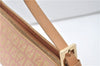 Authentic FENDI Zucchino Shoulder Hand Bag Purse Canvas Leather Pink Beige 4905D