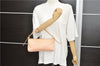 Authentic FENDI Zucchino Shoulder Hand Bag Purse Canvas Leather Pink Beige 4905D