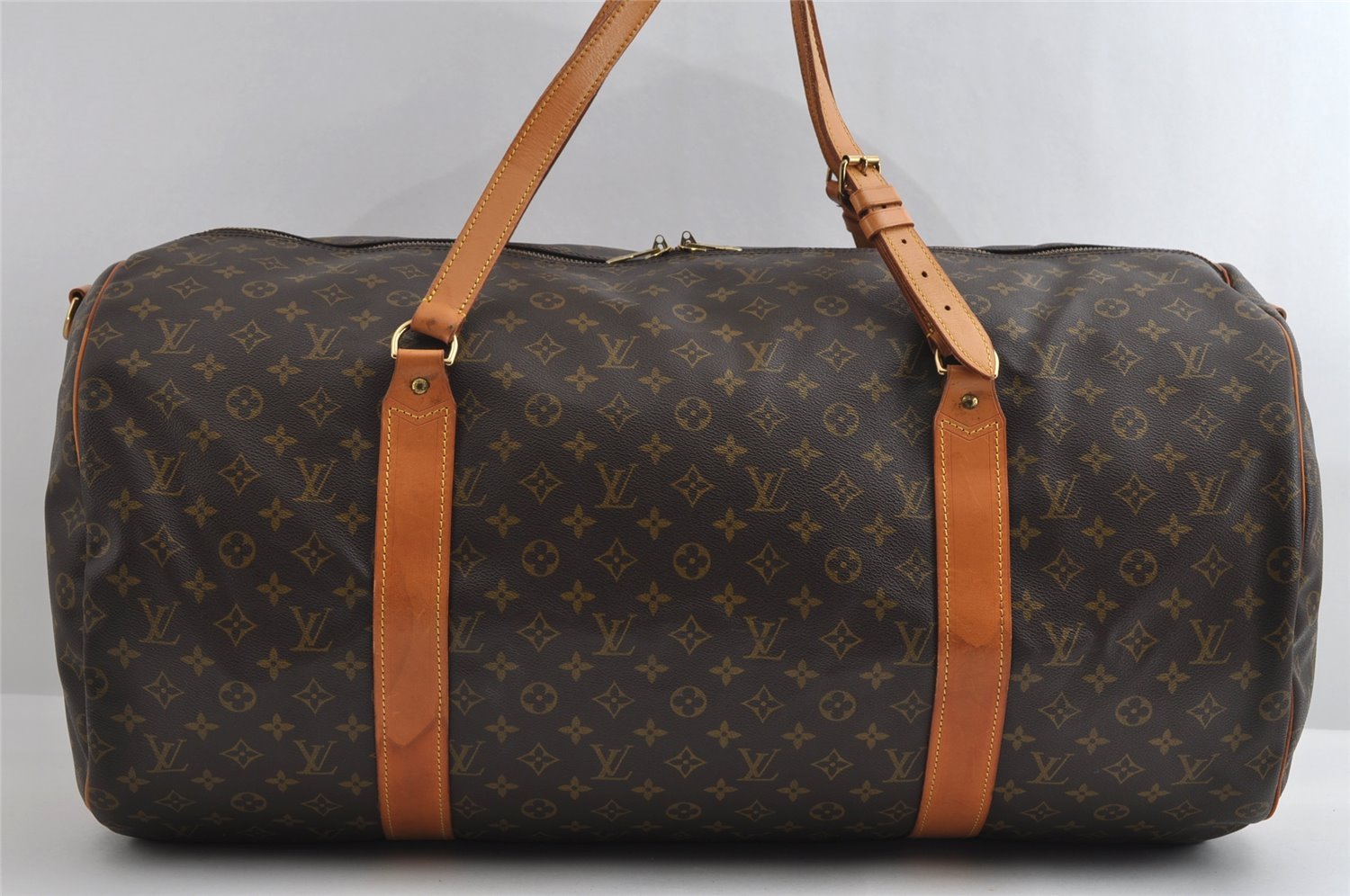 Authentic Louis Vuitton Monogram Sac Polochon 2Way Boston Bag M41222 LV 4905I