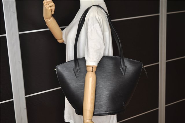 Auth Louis Vuitton Epi Saint Jacques Shopping Shoulder Bag Black M52262 LV 4908F