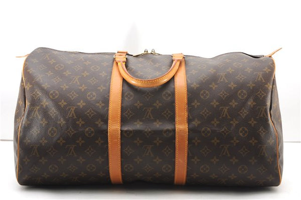 Authentic Louis Vuitton Monogram Keepall 55 Travel Boston Bag M41424 LV 4910F