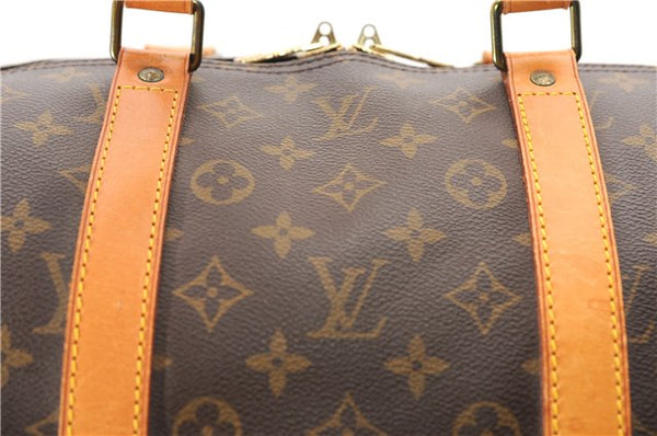 Authentic Louis Vuitton Monogram Keepall 55 Travel Boston Bag M41424 LV 4910F