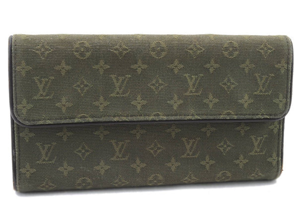 LOUIS VUITTON Monogram Mini Porte Tresor International Wallet M92443 Green 4912C