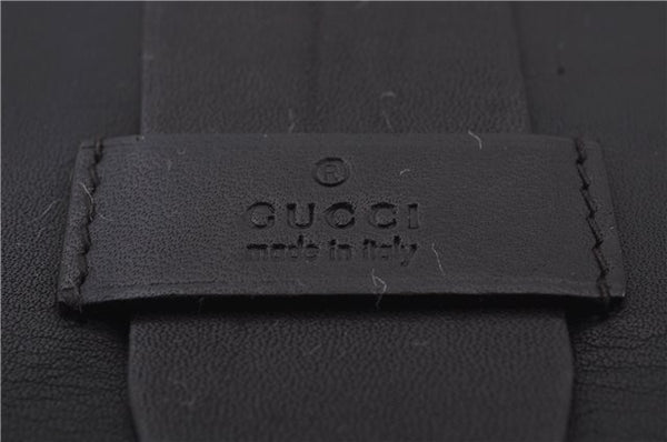 Authentic GUCCI Long Bifold Wallet Purse Leather 101564 Black 4913C