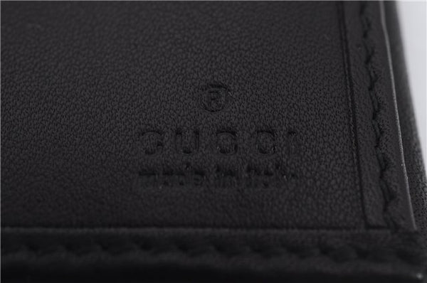 Authentic GUCCI Long Bifold Wallet Purse Leather 101564 Black 4913C