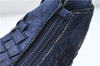 Authentic BOTTEGA VENETA Intrecciato Leather Shoulder Cross Body Bag Navy 4914D