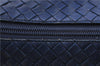 Authentic BOTTEGA VENETA Intrecciato Leather Shoulder Cross Body Bag Navy 4914D