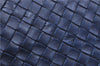 Authentic BOTTEGA VENETA Intrecciato Leather Shoulder Cross Body Bag Navy 4914D