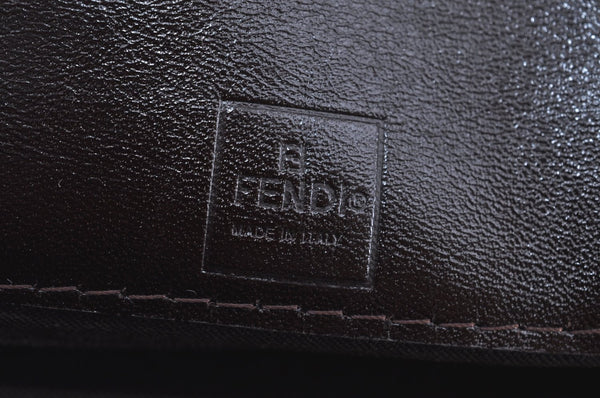 Authentic FENDI Zucca Wallet Canvas Leather Brown 4914H