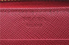 Authentic PRADA Saffiano Leather Round Zipper Long Wallet Purse Pink 4917C