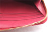 Authentic PRADA Saffiano Leather Round Zipper Long Wallet Purse Pink 4917C