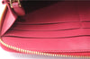 Authentic PRADA Saffiano Leather Round Zipper Long Wallet Purse Pink 4917C