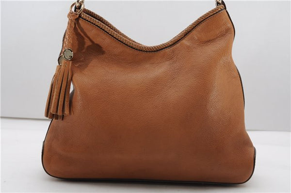 Authentic GUCCI Marrakech Vintage Shoulder Tote Bag Leather 257026 Brown 4920F