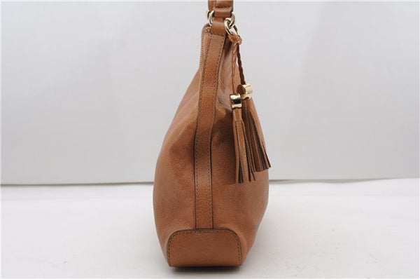 Authentic GUCCI Marrakech Vintage Shoulder Tote Bag Leather 257026 Brown 4920F