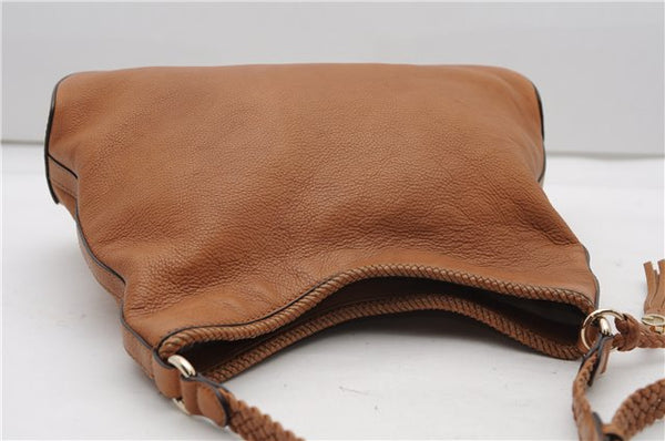 Authentic GUCCI Marrakech Vintage Shoulder Tote Bag Leather 257026 Brown 4920F