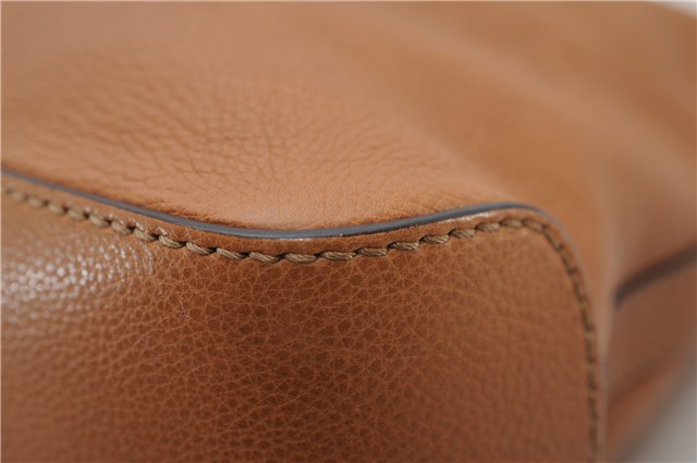 Authentic GUCCI Marrakech Vintage Shoulder Tote Bag Leather 257026 Brown 4920F