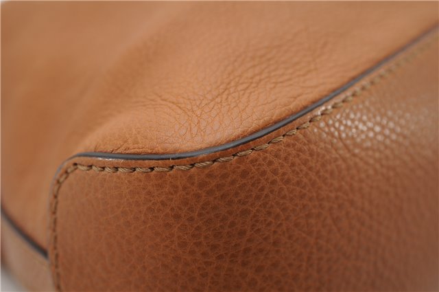 Authentic GUCCI Marrakech Vintage Shoulder Tote Bag Leather 257026 Brown 4920F