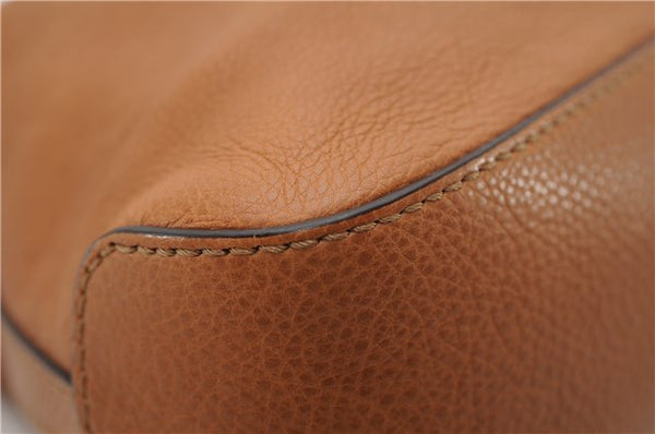 Authentic GUCCI Marrakech Vintage Shoulder Tote Bag Leather 257026 Brown 4920F